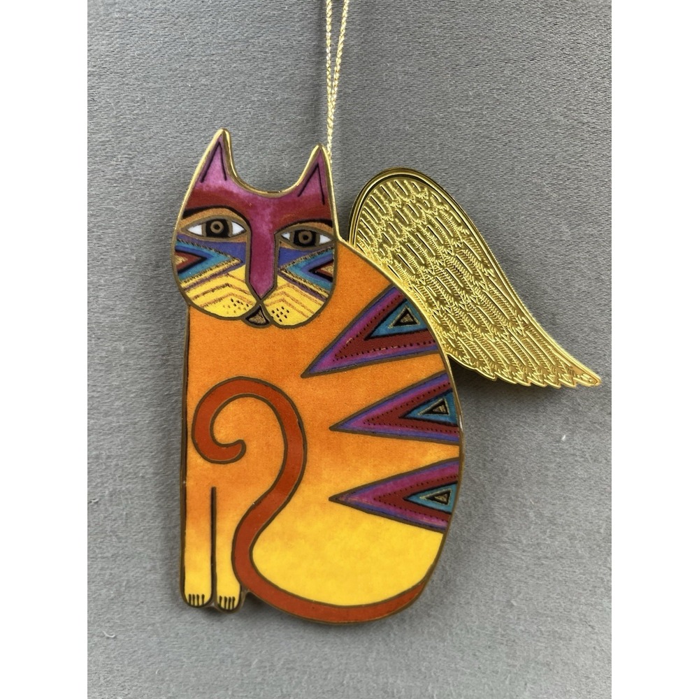 Laurel Burch Christmas Ornament Angeli-Cats SYLVIA Bradford Cat Angel Porcelain - Picture 8 of 8